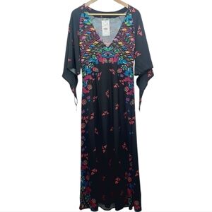 Dorado Women's Size Medium Dress Whismy Goth Black Maxi Vacation